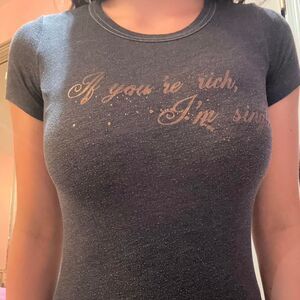 Abercrombie-fitch Women's Navy and Blue T-shirt